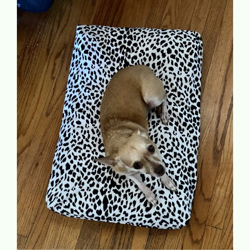 Black & White Cheetah Print Dog and Cat Bed Cover
